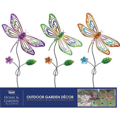 Alpine 24 In. H. Metal Dragonfly Garden Stake Lawn Ornament