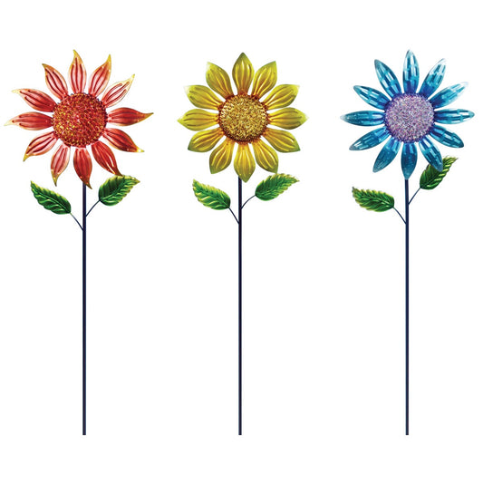 Alpine 36 In. H. Metal Sunflower Garden Stake Lawn Ornament