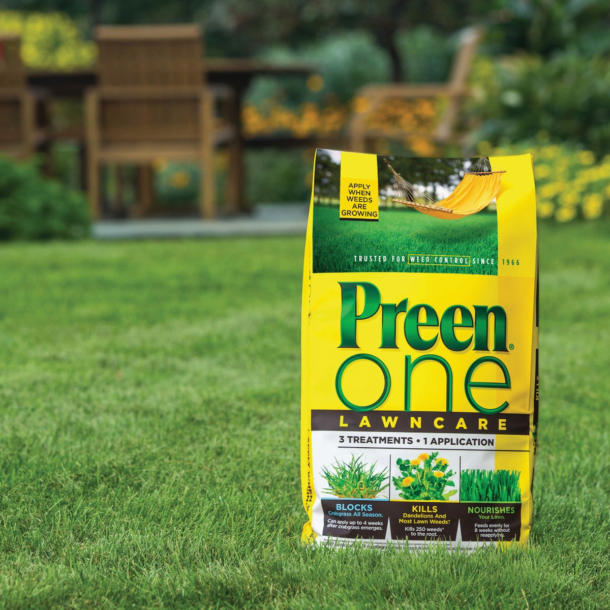 Preen One Lawn Care 18 Lb. Ready To Use Granules Weed Killer with Fertilizer