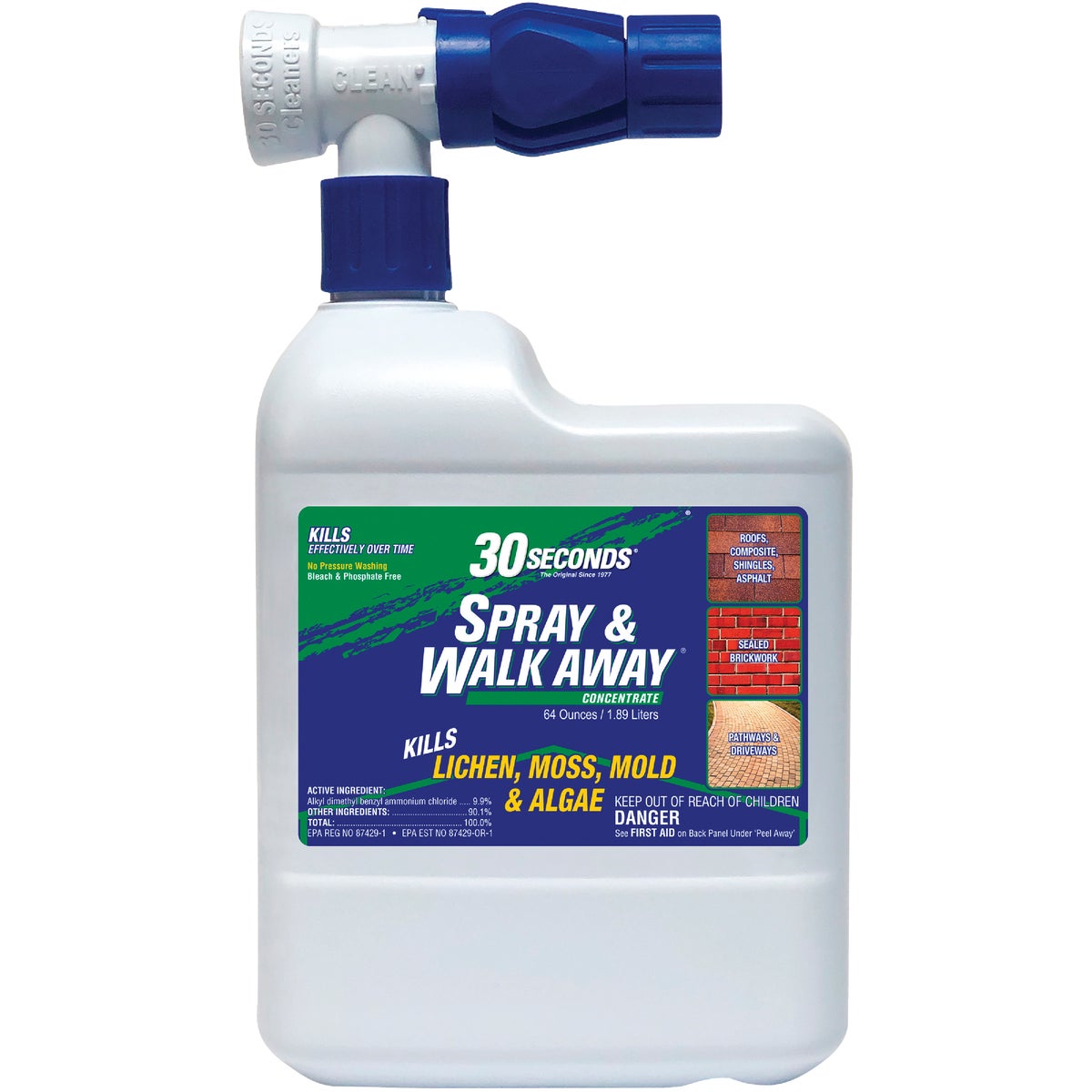 30 seconds Spray & Walk Away 64 Oz. Ready To Spray Moss & Algae Killer