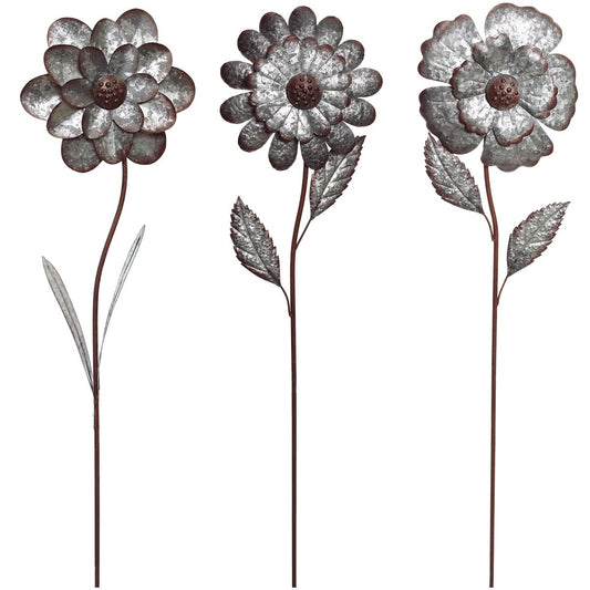 Alpine 49 In. H. Metal Flower Garden Stake Lawn Ornament