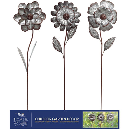 Alpine 49 In. H. Metal Flower Garden Stake Lawn Ornament