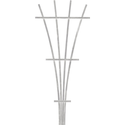 Panacea 48 In. White Wood Fan Trellis