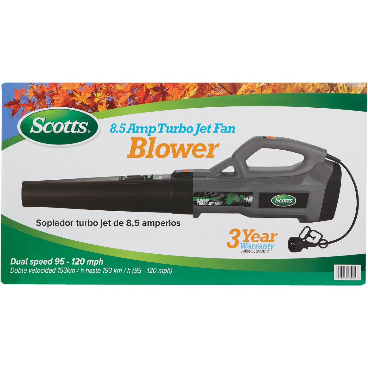 Scotts 120 MPH 465 CFM 8.5 Amp Corded Electric Blower