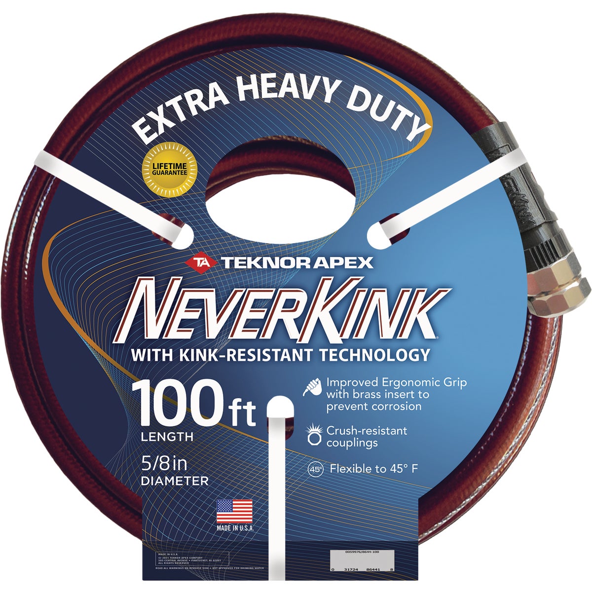 Teknor Apex Neverkink 5/8 In. Dia. x 100 Ft. L. Extra Heavy-Duty Garden Hose