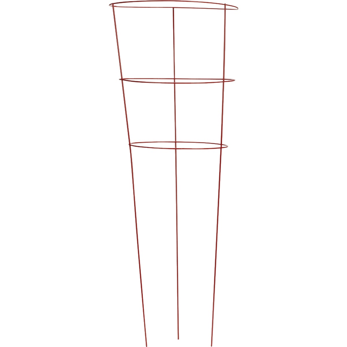 Panacea 42 In. Red Powder Coat Galvanized Welded Wire Tomato Cage