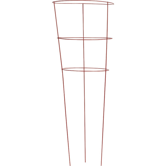 Panacea 42 In. Red Powder Coat Galvanized Welded Wire Tomato Cage