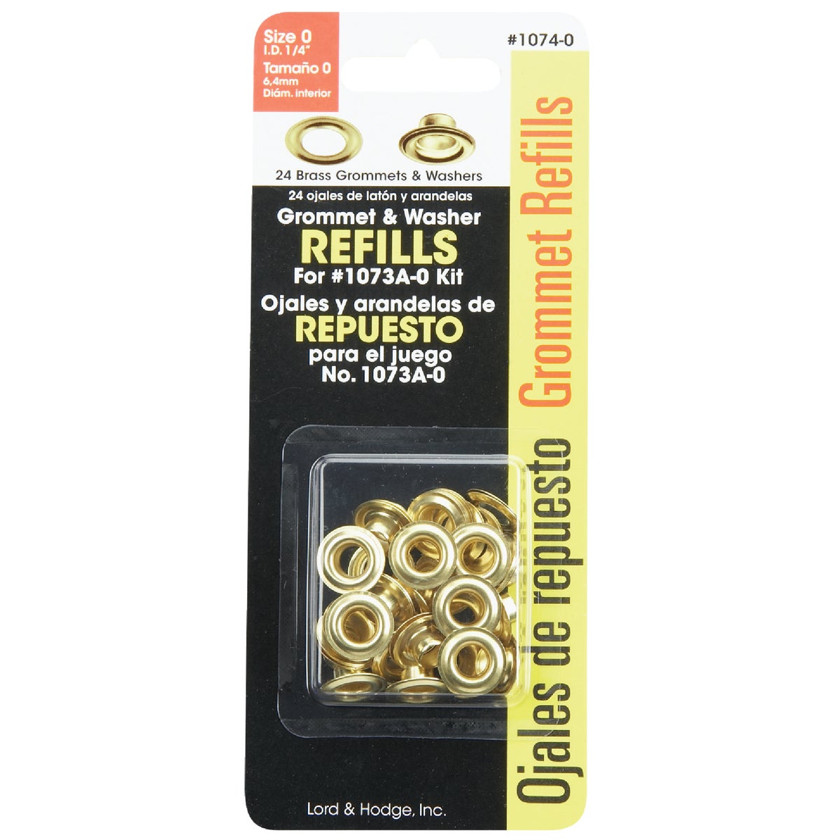 Lord & Hodge 1/4 In. Brass Grommet Refills (24 Ct.)
