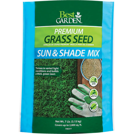 Best Garden 7 Lb. 2500 Sq. Ft. Coverage Sun & Shade Grass Seed