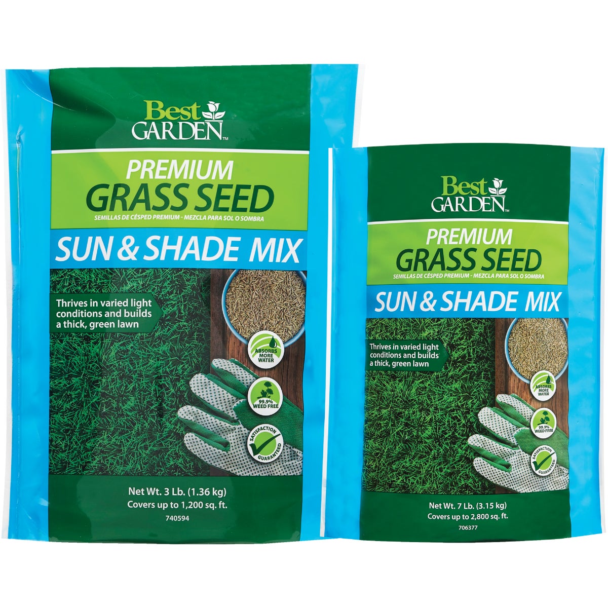 Best Garden 7 Lb. 2500 Sq. Ft. Coverage Sun & Shade Grass Seed