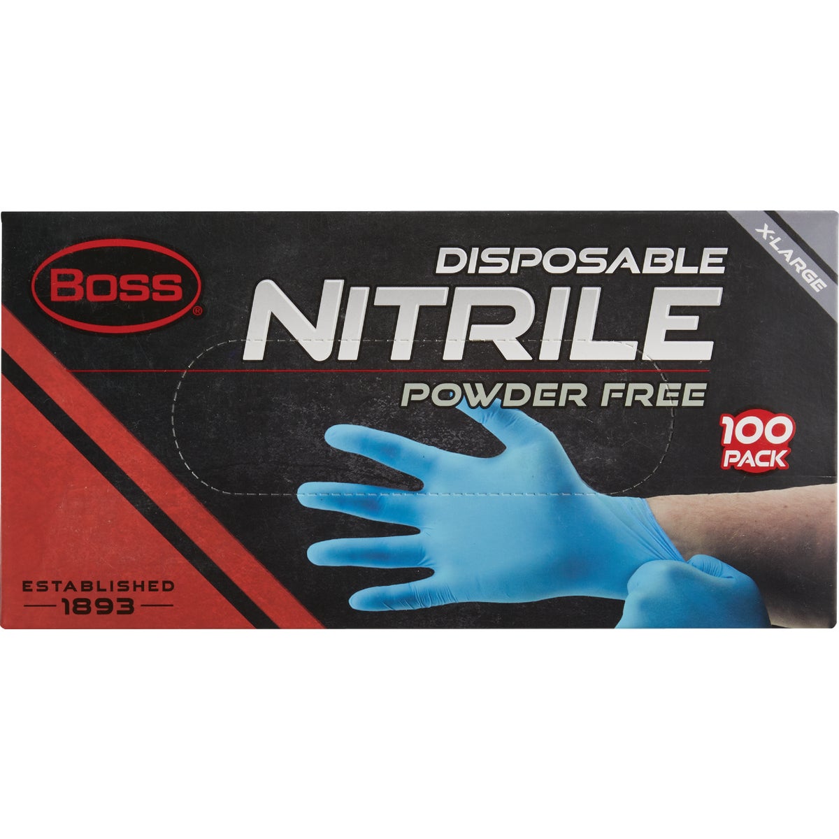 Boss XL Blue Nitrile 4 Mil Disposable Gloves (100-Pack)