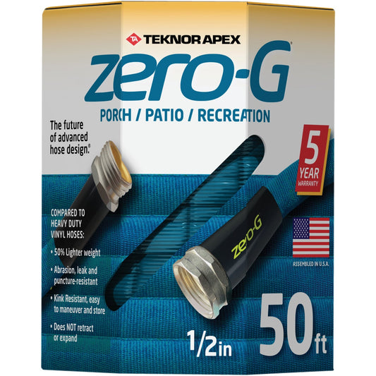 Teknor Apex Zero-G 1/2 In. Dia. x 50 Ft. L. Drinking Water Safe Porch, Patio, & Recreation Hose