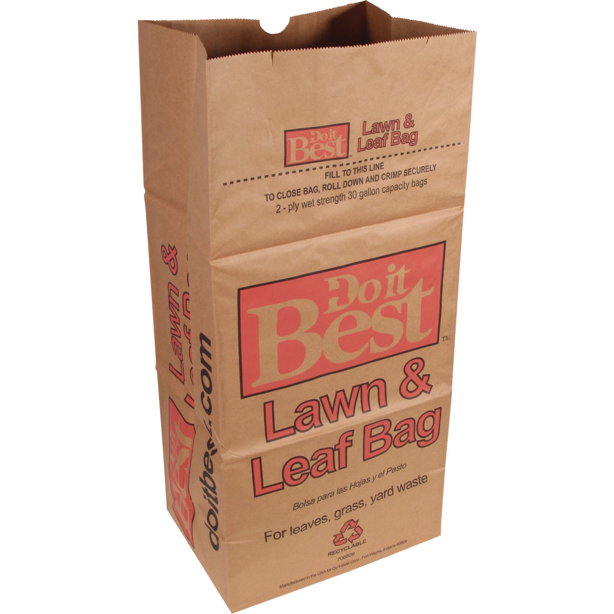 Do it Best 30 Gal. Natural Kraft Paper Yard Waste Lawn & Leaf Bag (5-Count)