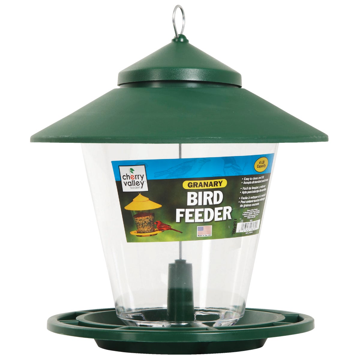 Cherry Valley Plastic Hopper Bird Feeder, 4 Lb.