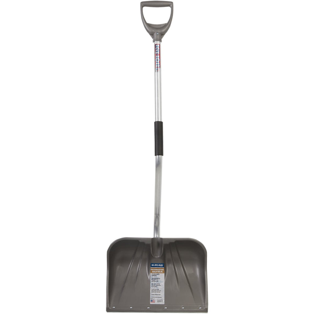 Rugg Back-Saver 18 In. Poly Snow Shovel with Steel Wear Strip and 42.5 In. Lite-Wate Aluminum Handle