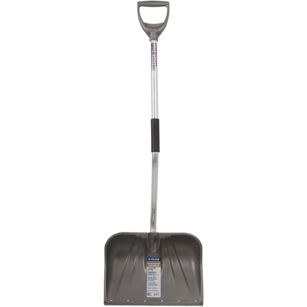 Rugg Back-Saver 18 In. Poly Snow Shovel with Steel Wear Strip and 42.5 In. Lite-Wate Aluminum Handle