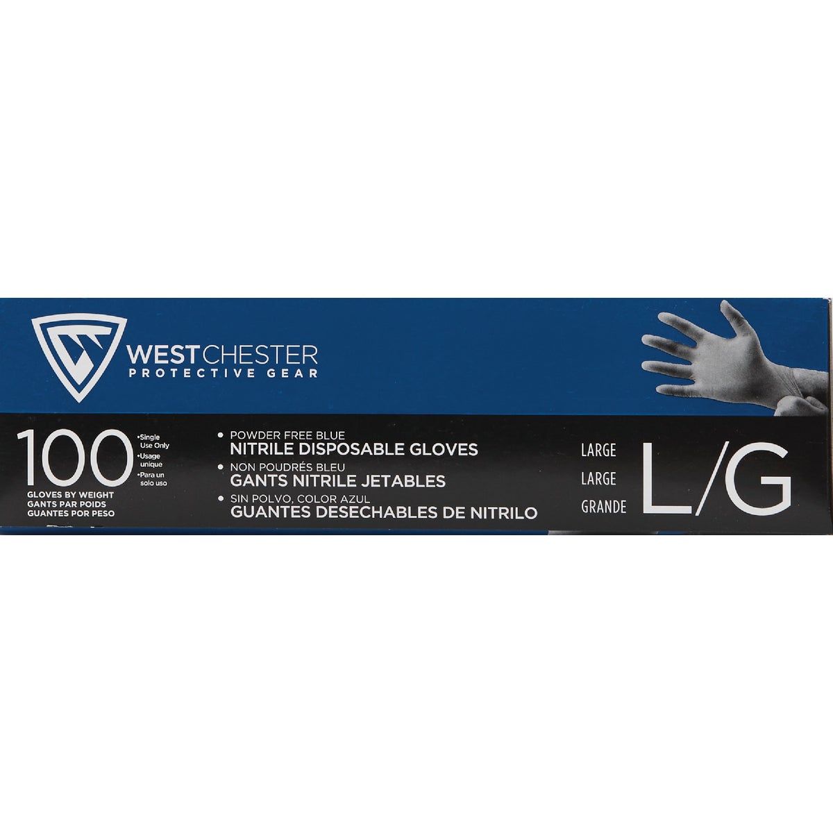 West Chester Protective Gear Posi Shield Large Nitrile Disposable Glove (100-Pack)