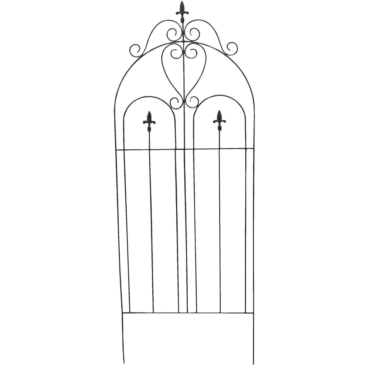 Best Garden Metal Cathedral Black Trellis