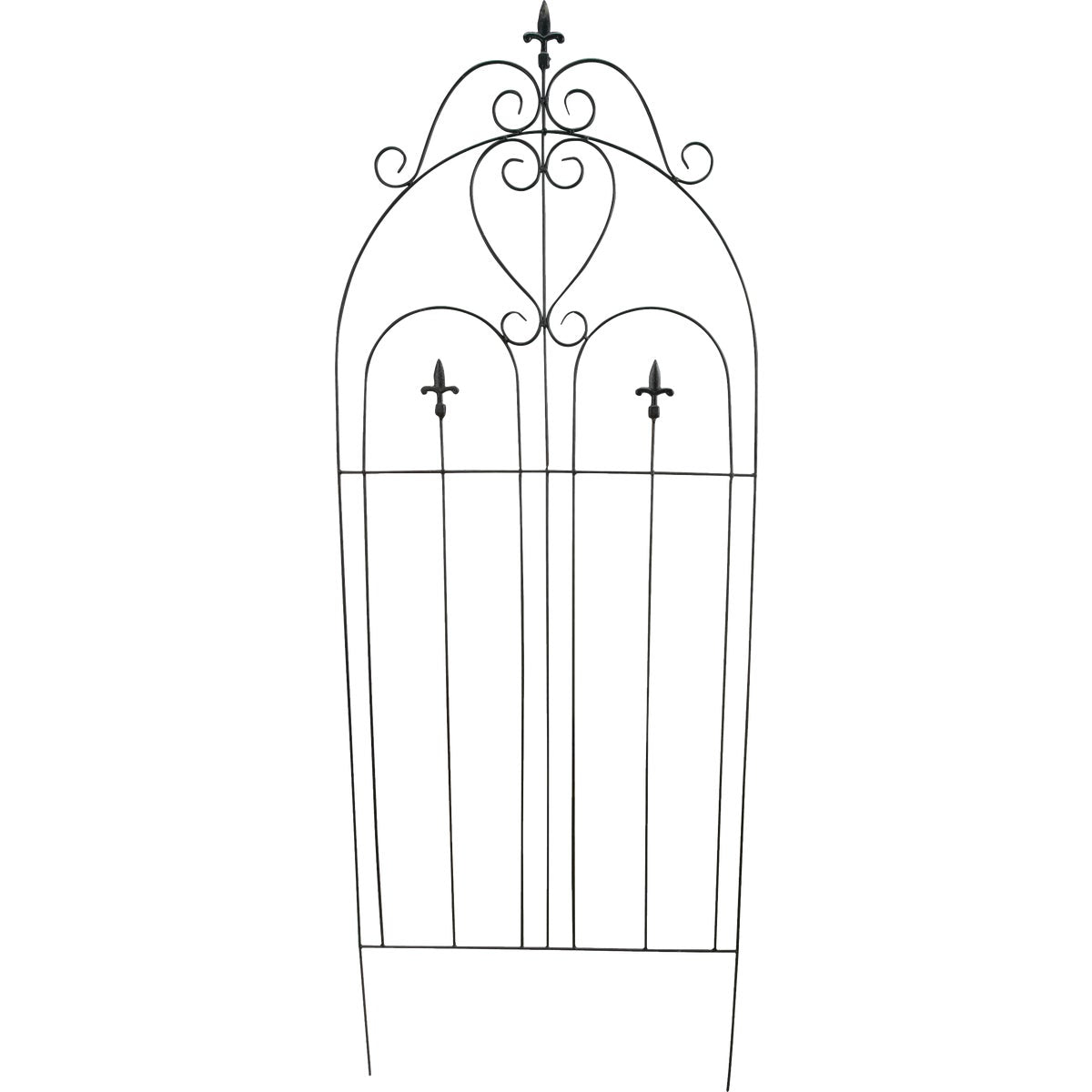 Best Garden Metal Cathedral Black Trellis