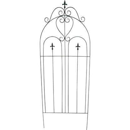 Best Garden Metal Cathedral Black Trellis