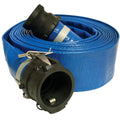 Apache 2 In. x 50 Ft. Blue Lay Flat Discharge Hose w/Poly Cam Lock Fittings