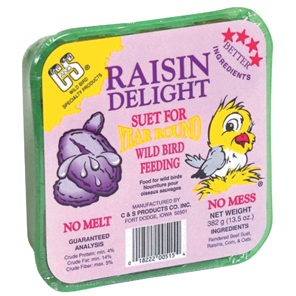 C&S 13.5 Oz. Raisin Delight Suet