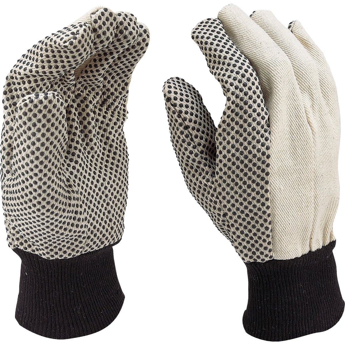 Do it Men's Large PVC Grip Cotton Canvas Work Glove