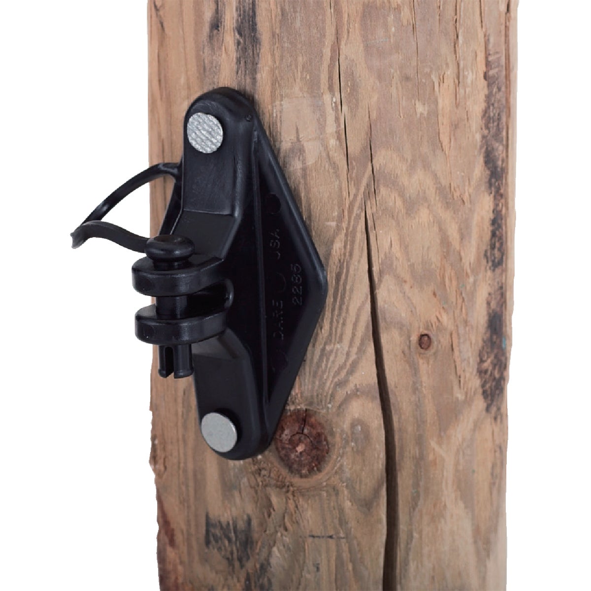 Dare Nail-On Pin Lock Black Polyethylene w/Carbon Black Electric Fence Insulator (25-Pack)