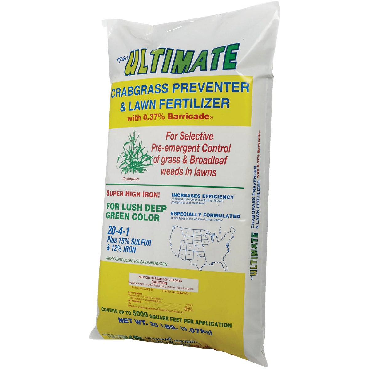 Ultimate 20 Lb. 5000 Sq. Ft. 20-4-1 Lawn Fertilizer with Crabgrass Preventer