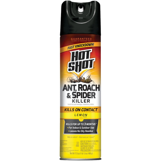 Hot Shot 17.5 Oz. Lemon Fresh Scent Aerosol Spray Ant, Roach, & Spider Killer