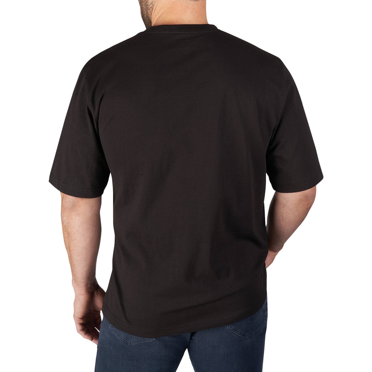 Milwaukee Large Black Short Sleeve Men's Heavy-Duty Pocket T-Shirt