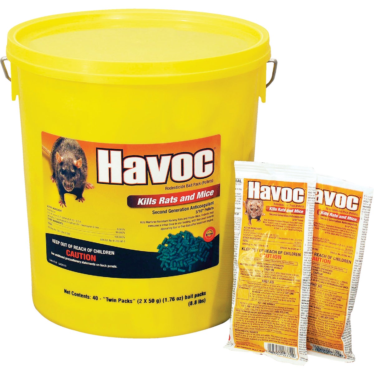 Havoc Pellet Bait Pack Rat And Mouse Poison (40-Pack)
