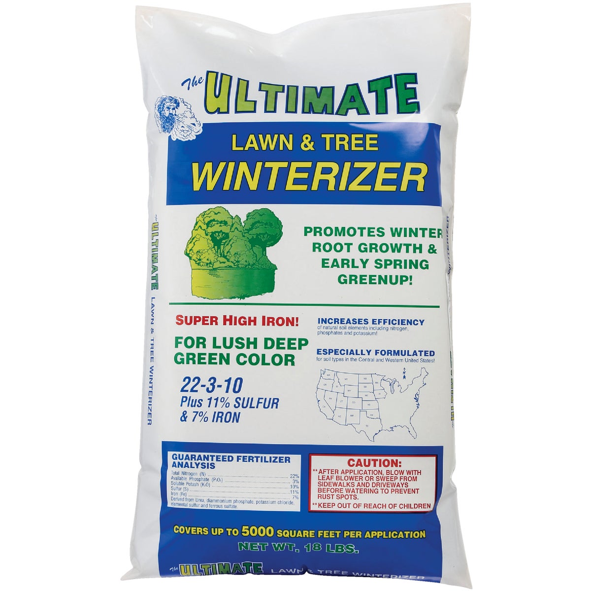 Ultimate 18 Lb. 5000 Sq. Ft. 22-3-10 Lawn And Tree Winterizer Fall Fertilizer