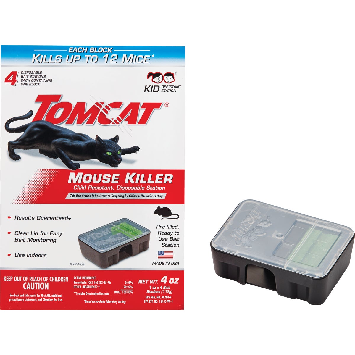 Tomcat Mouse Killer II Disposable Mouse Bait Station (4-Pack)