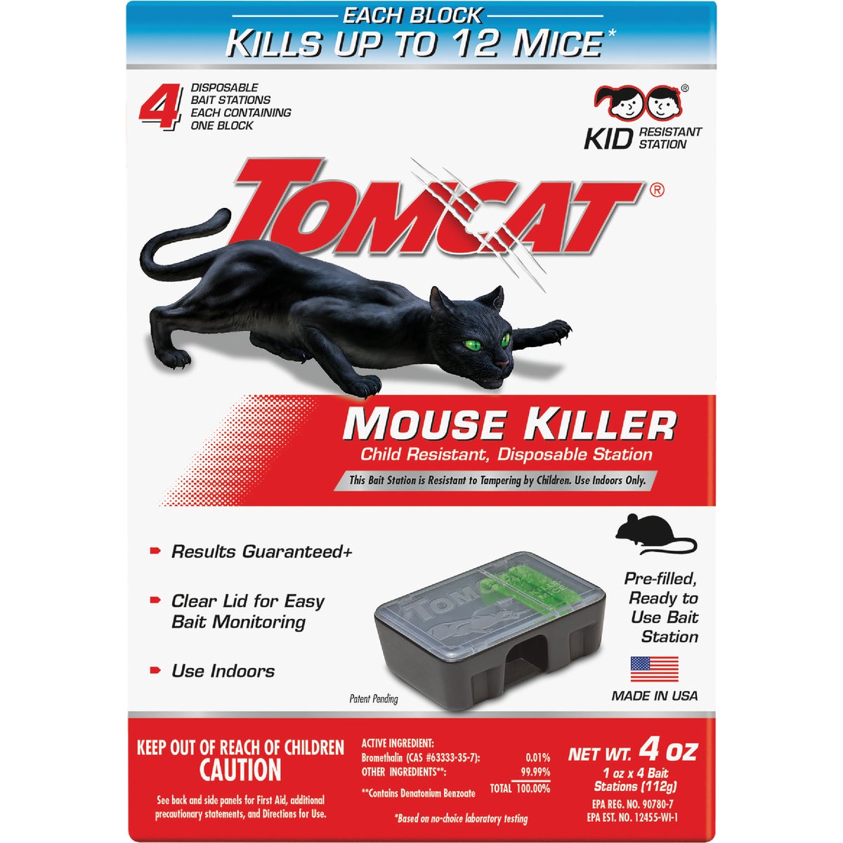 Tomcat Mouse Killer II Disposable Mouse Bait Station (4-Pack)