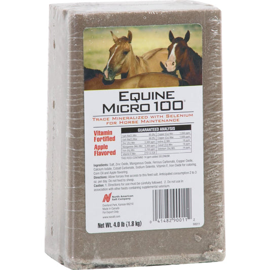 American Stockman Equine Micro 100 4 Lb. Apple Flavored Horse Block