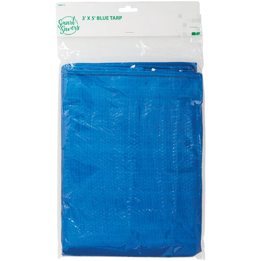 Smart Savers Blue PE 3 Ft. x 5 Ft. Poly Tarp