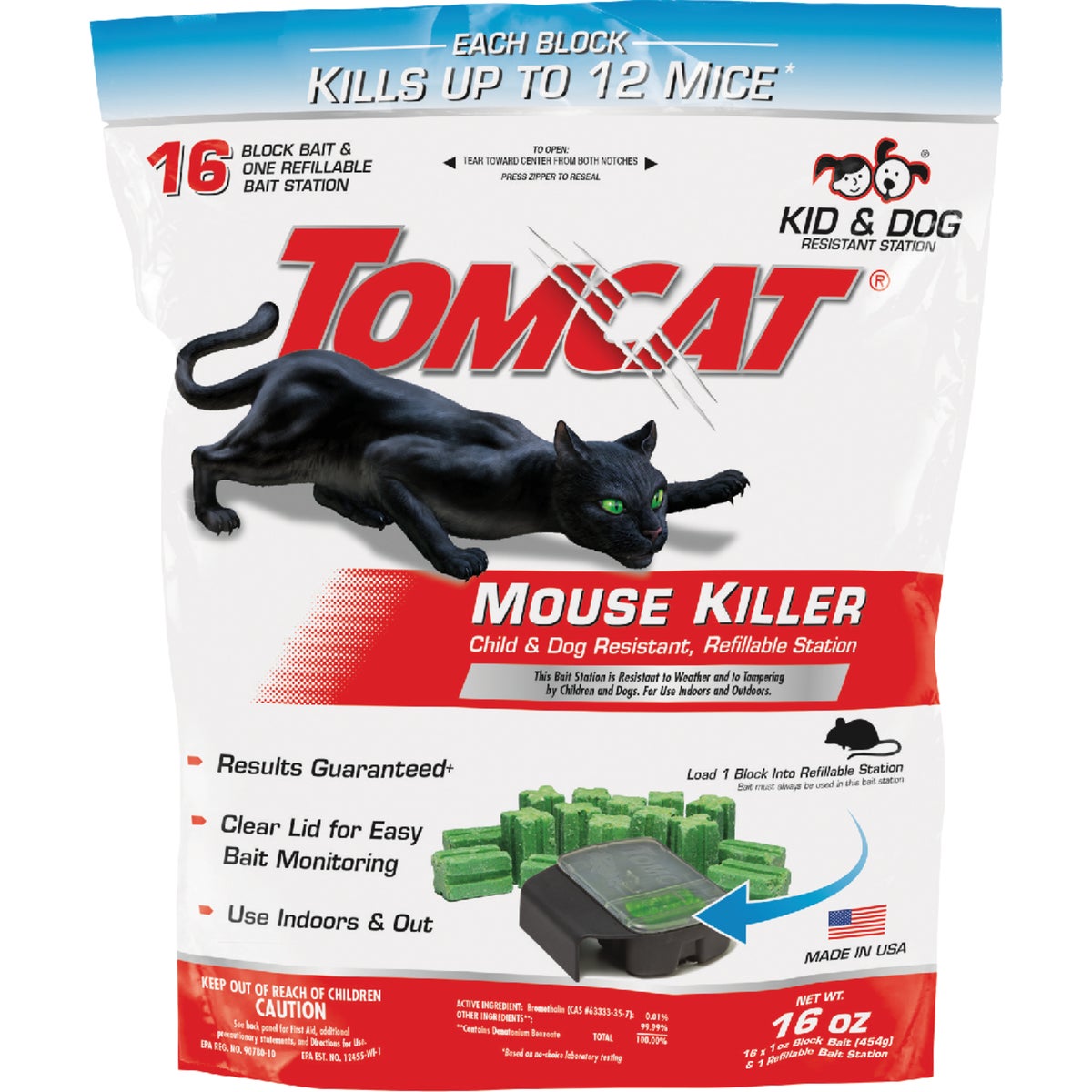 Tomcat Mouse Killer I Refillable Mouse Bait Station (16-Refill)