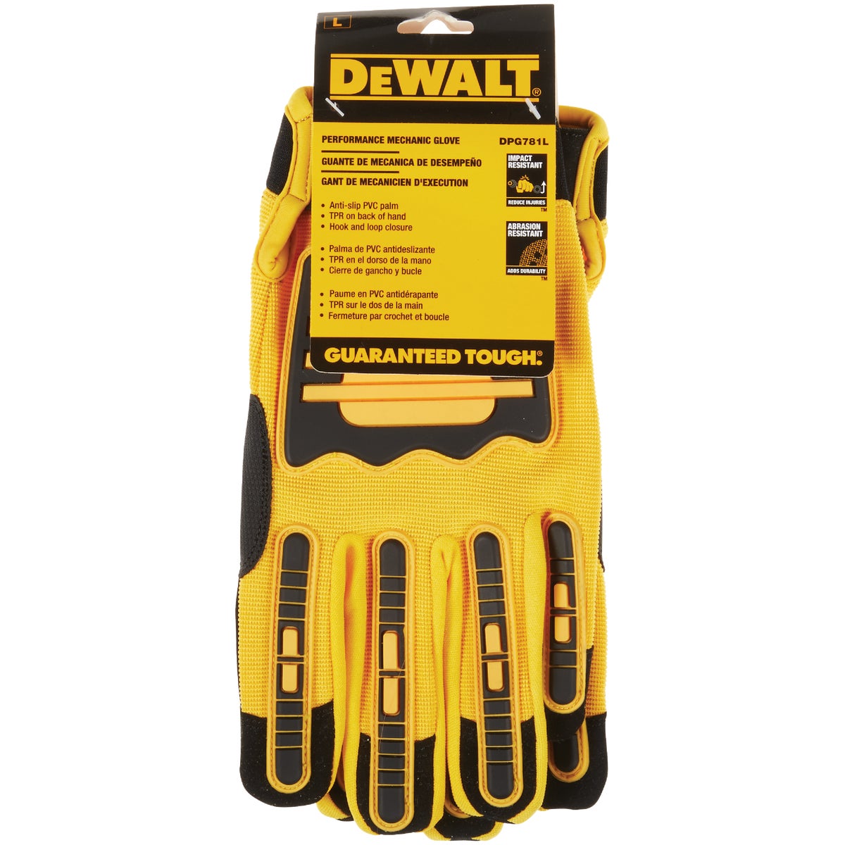 DeWalt Men's Large Synthetic Leather Performance Mechanic Glove