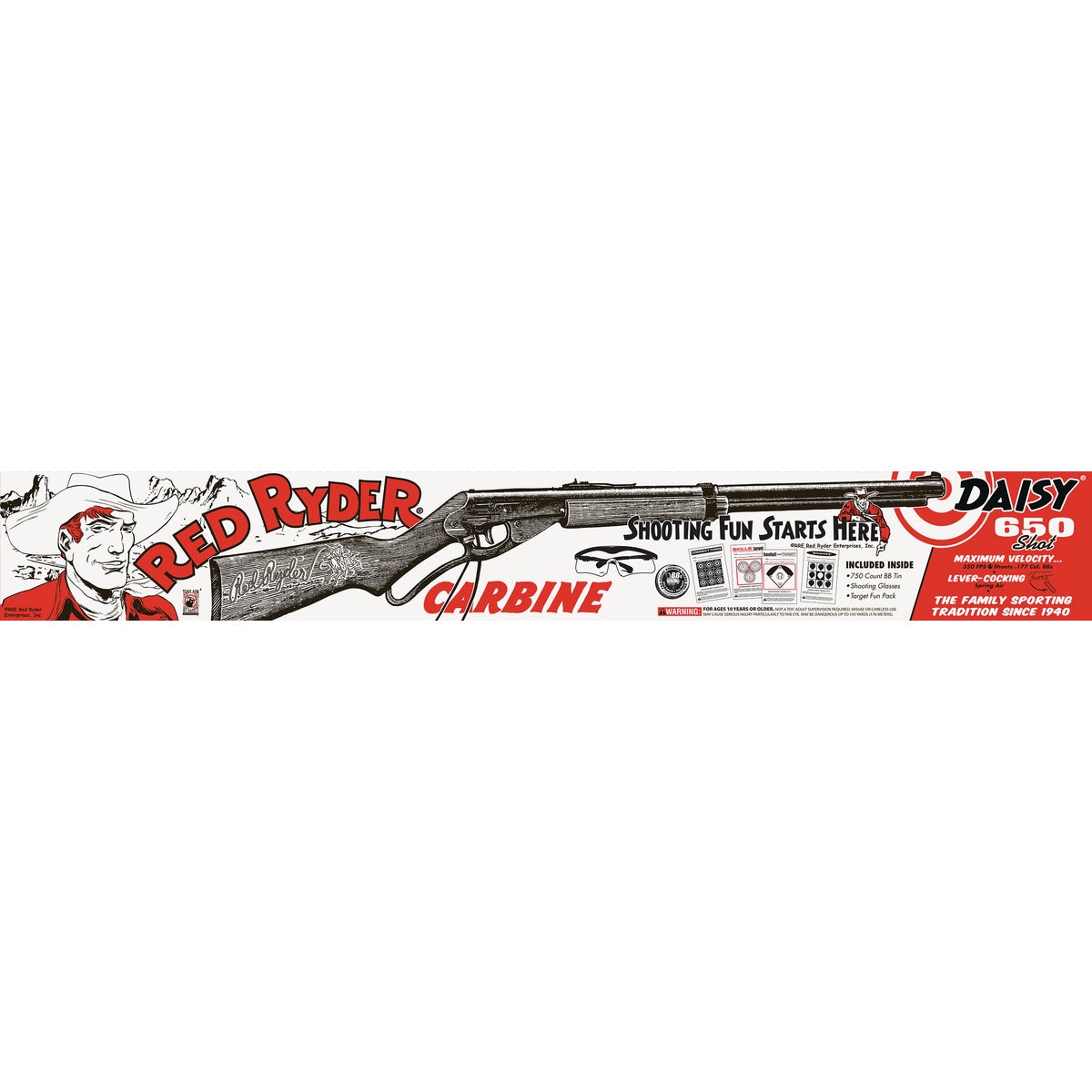 Daisy Red Ryder .177 Cal. Lever Action BB Air Rifle Fun Kit