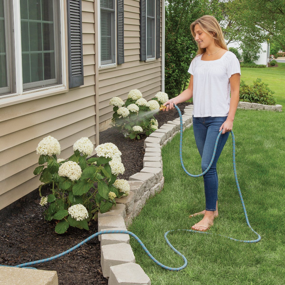 Hydrotech 5/8 In. x 25 Ft. Expandable Burst Proof Hose - Blue