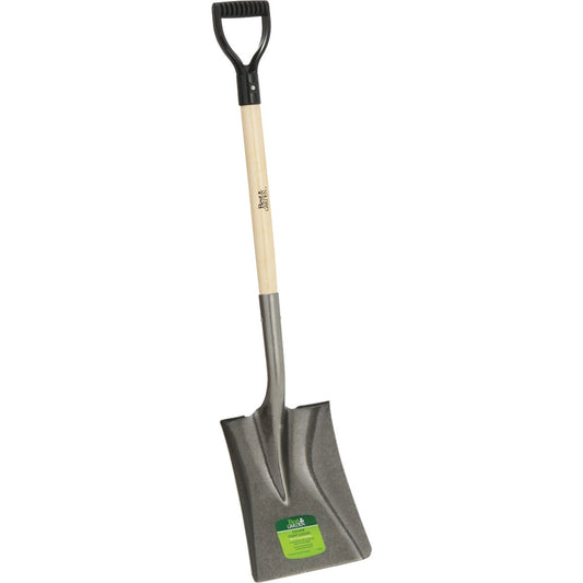 Best Garden 28 In. Wood D-Handle Square Point Shovel