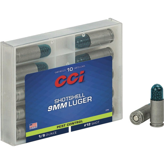 CCI 9mm Luger #12 Shot Shotshell Pest Control Centerfire Ammunition Cartridges