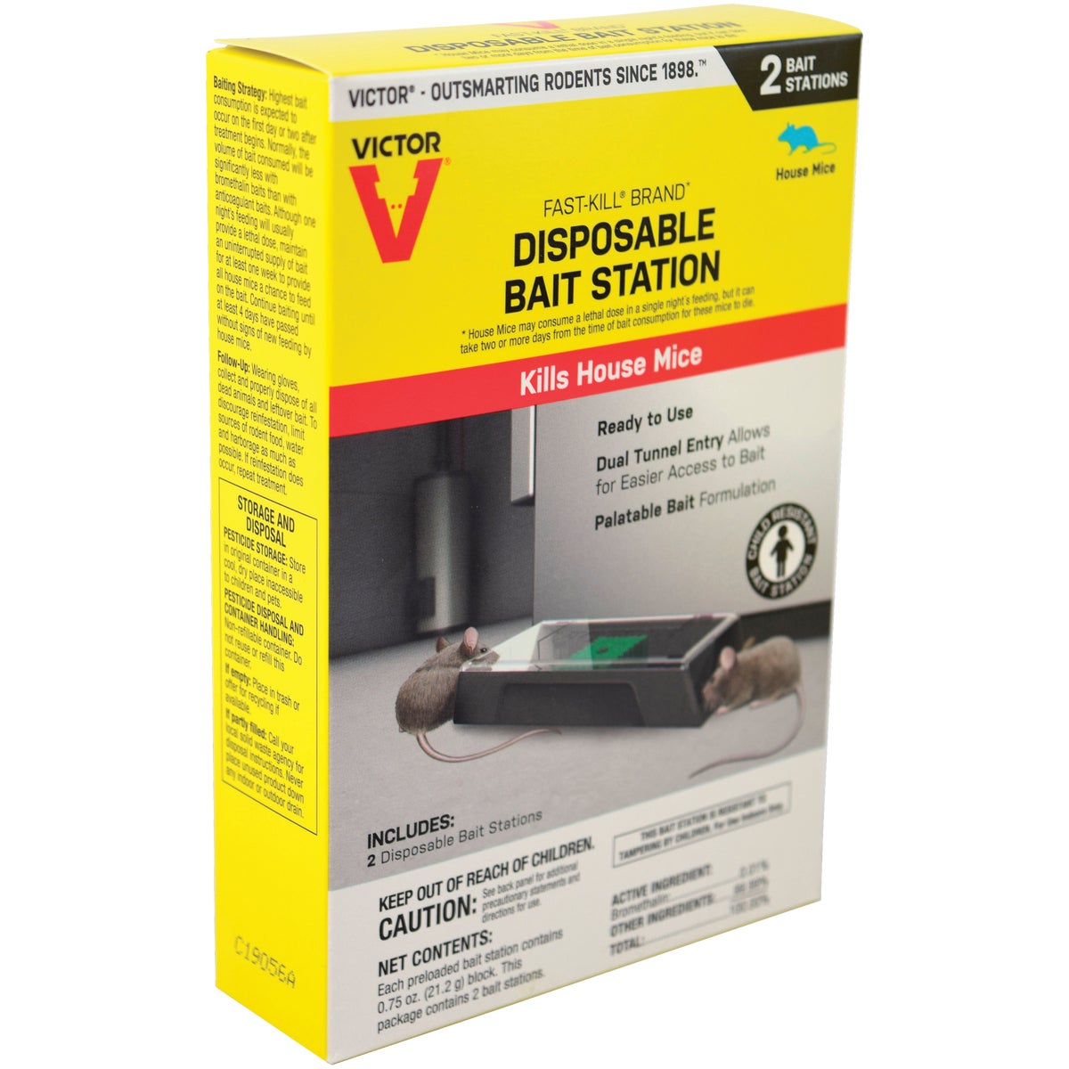 Victor Fast-Kill Disposable Mouse Bait Station (2-Pack)