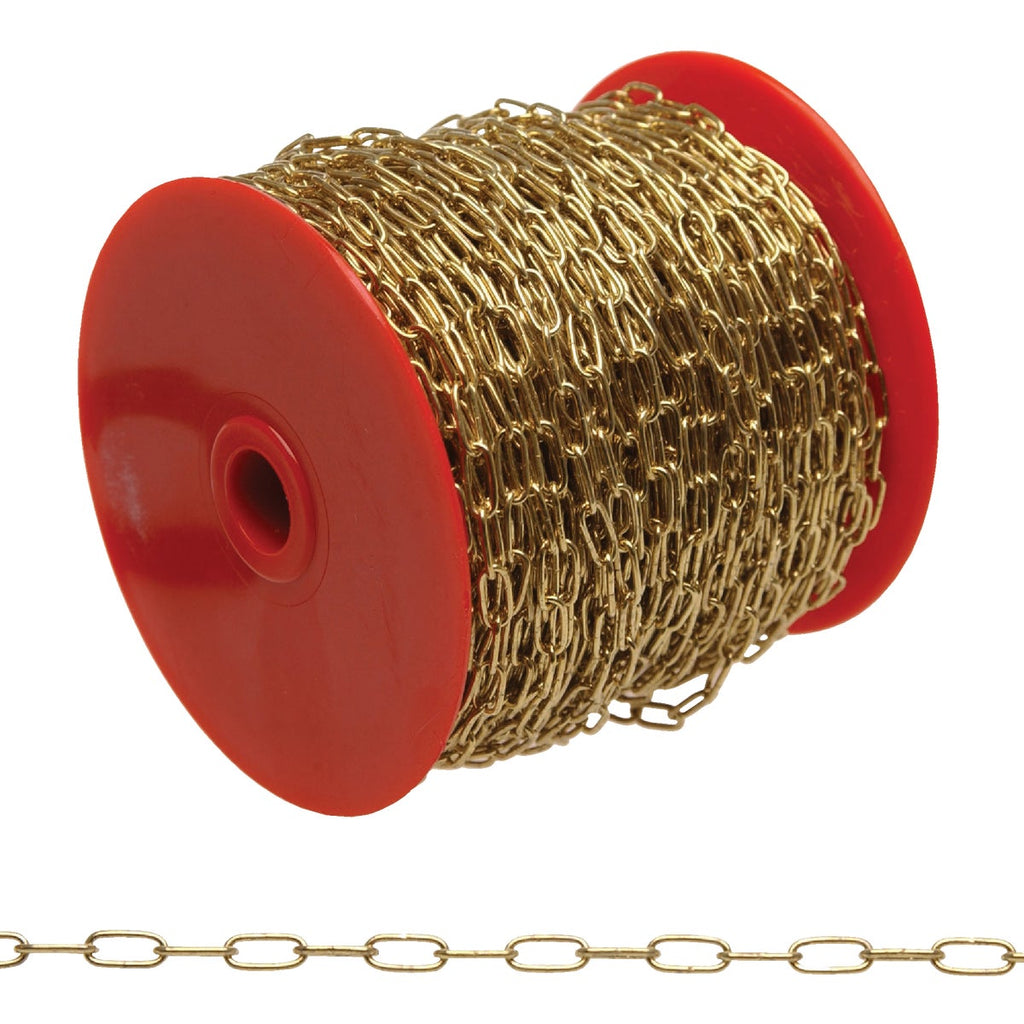 Campbell #5 82 Ft. Brass-Plated Metal Craft Chain