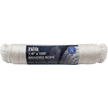 Do it Best 1/4 In. x 100 Ft. White Solid Braided Polypropylene Packaged Rope