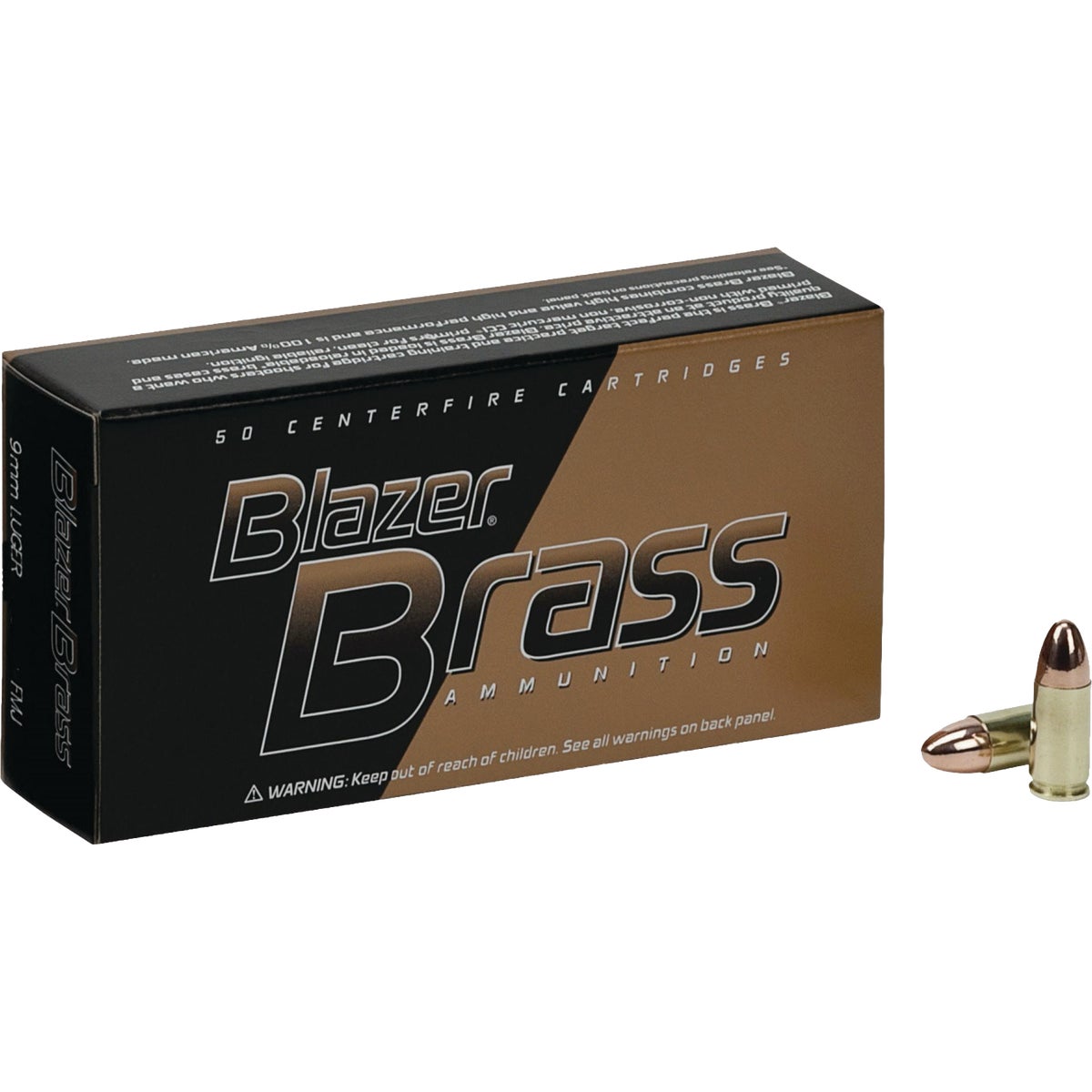 CCI Blazer Brass 9mm 147 Grain FMJ Centerfire Ammunition Cartridges