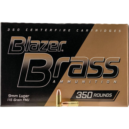 CCI Blazer Brass 9mm 115 Grain FMJ Centerfire Ammunition Cartridges