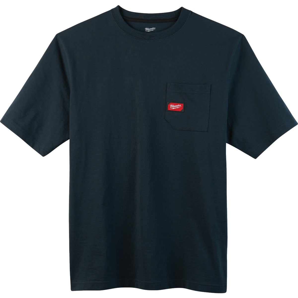 Milwaukee 2XL Navy Blue Short Sleeve Men's Heavy-Duty Pocket T-Shirt
