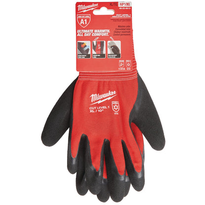 Milwaukee Unisex XL Latex Coated Cut Level 1 Insulated Work Glove